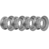 cat 236b set of 4 titan wheels 16.5x9.75 - 7 3/4" offset 8x8 bolt for 12x16.5 tires